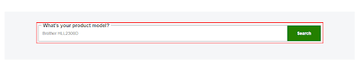 Brother HLL2300D in the search bar