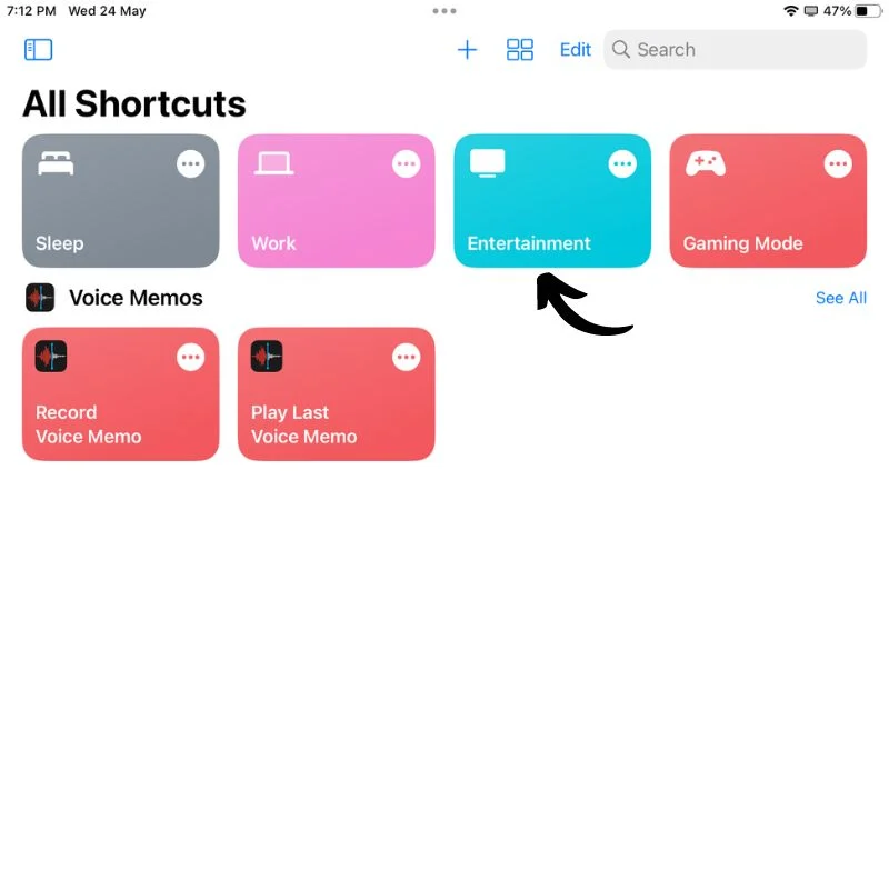 all the shortcuts created