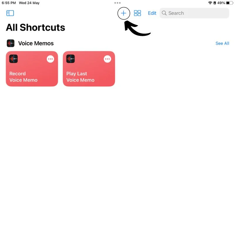 create a new shortcut