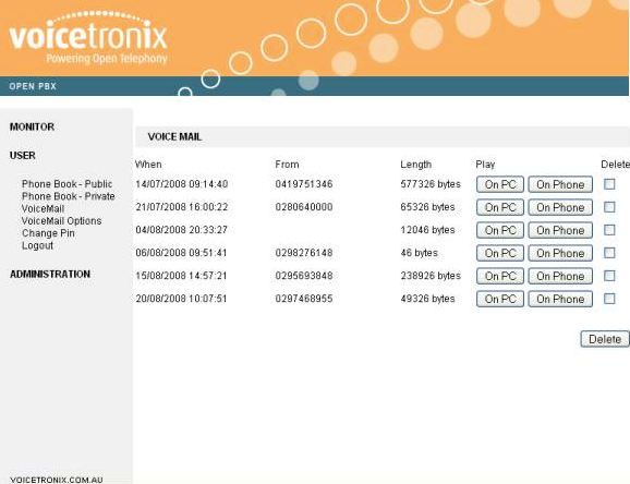 openpbx voicetronix