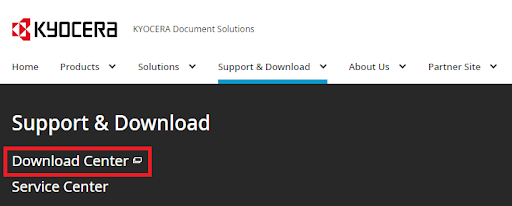 Kyocera -Downloads Center