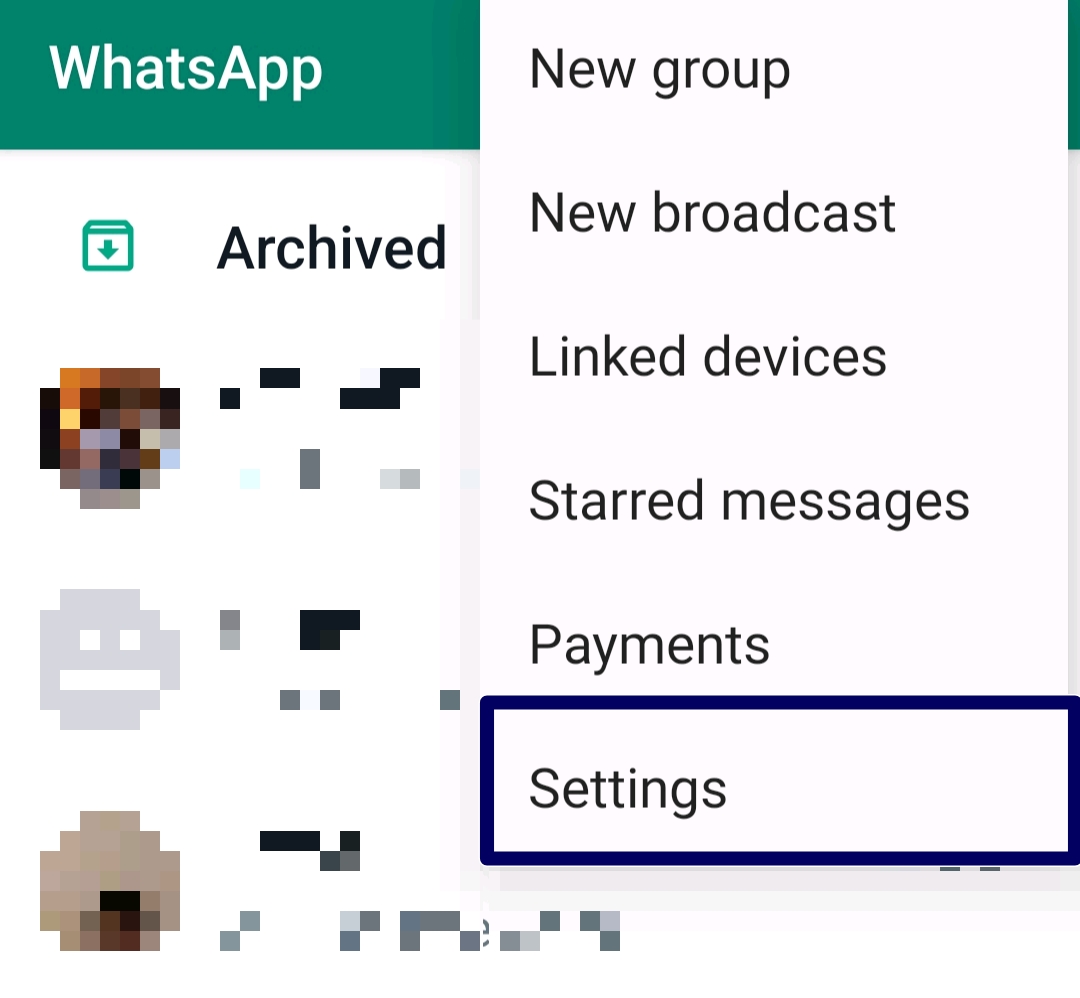whatsapp settings