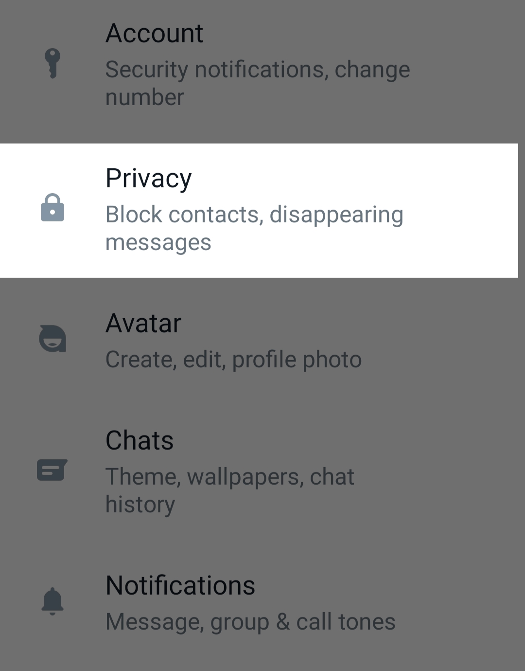 whatsapp privacy settings
