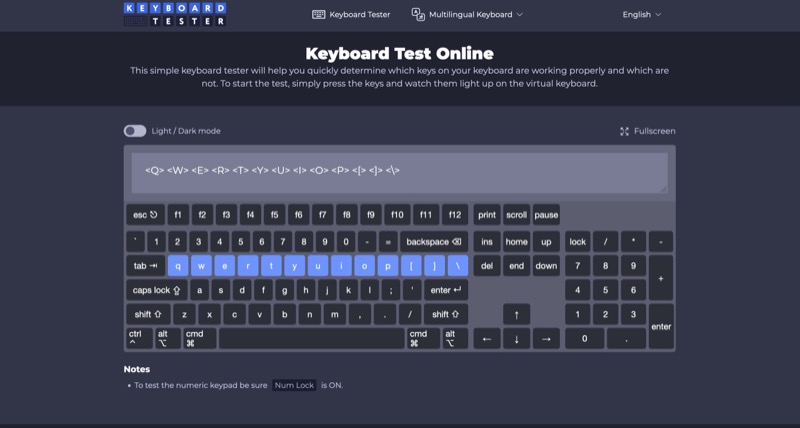 keyboard tester online