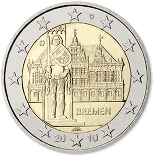 Moneda 2 Euros Alemania 2010 BREMEN