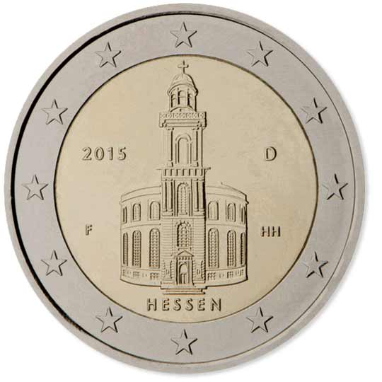 Moneda 2 Euros Alemania 2015 HESSEN