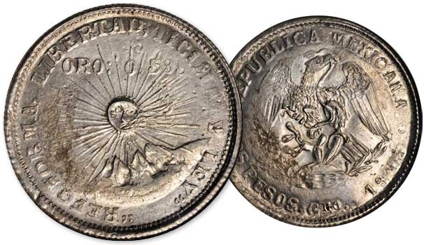 Moneda zapatista de 2 pesos de 1915