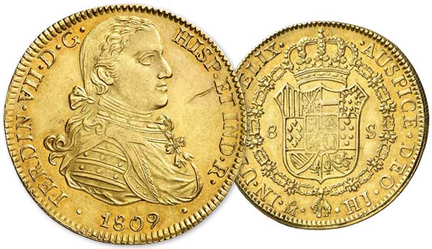 Moneda de Busto. 8 Escudos "Fernando VII" 1806