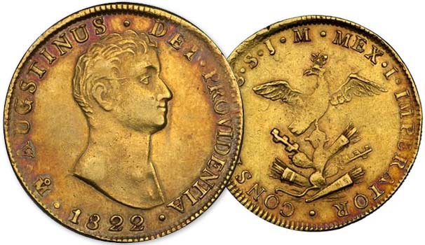 Moneda 8 Escudos. Primer Imperio 1822