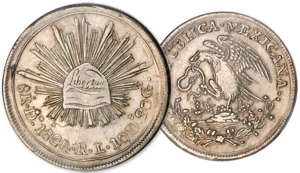 Moneda Republicana 8 Reales de 1823