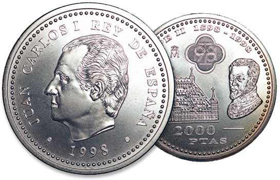 Moneda de 2000 pesetas de 1998