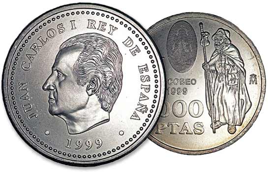 Moneda de 2000 pesetas de 1999