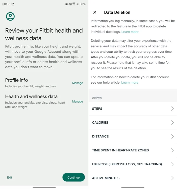 review personal health data