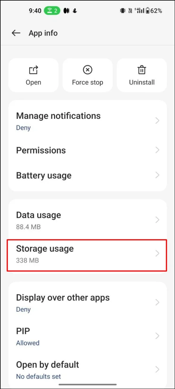 facebook manage storage