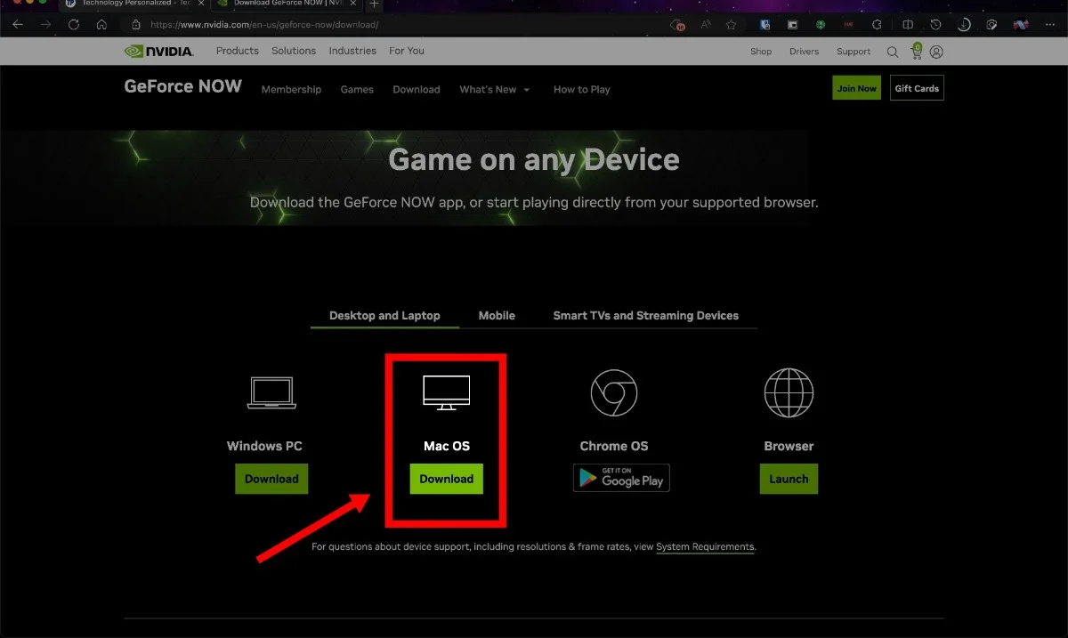 download geforce now for macos