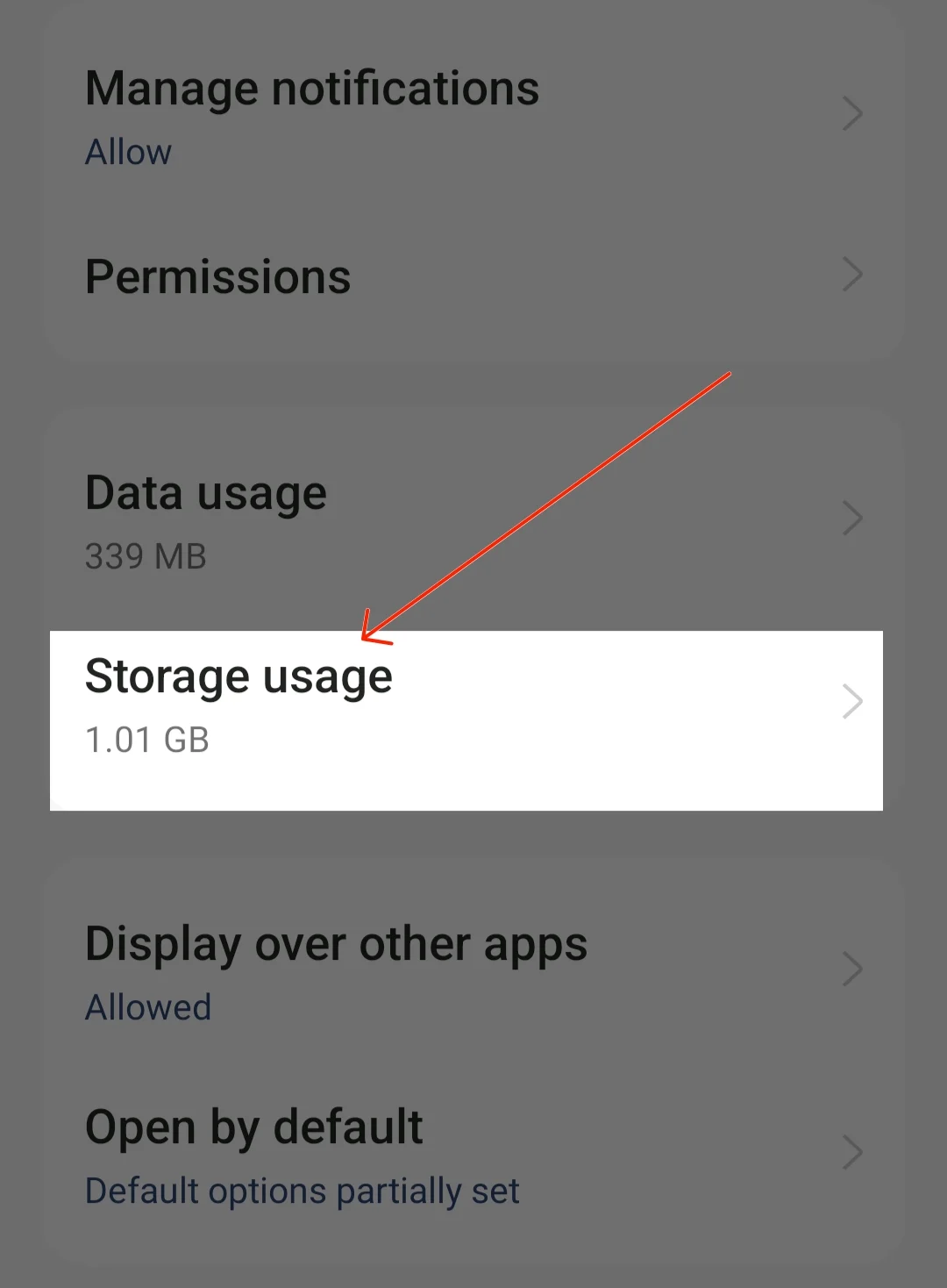 storage usage settings of youtube music