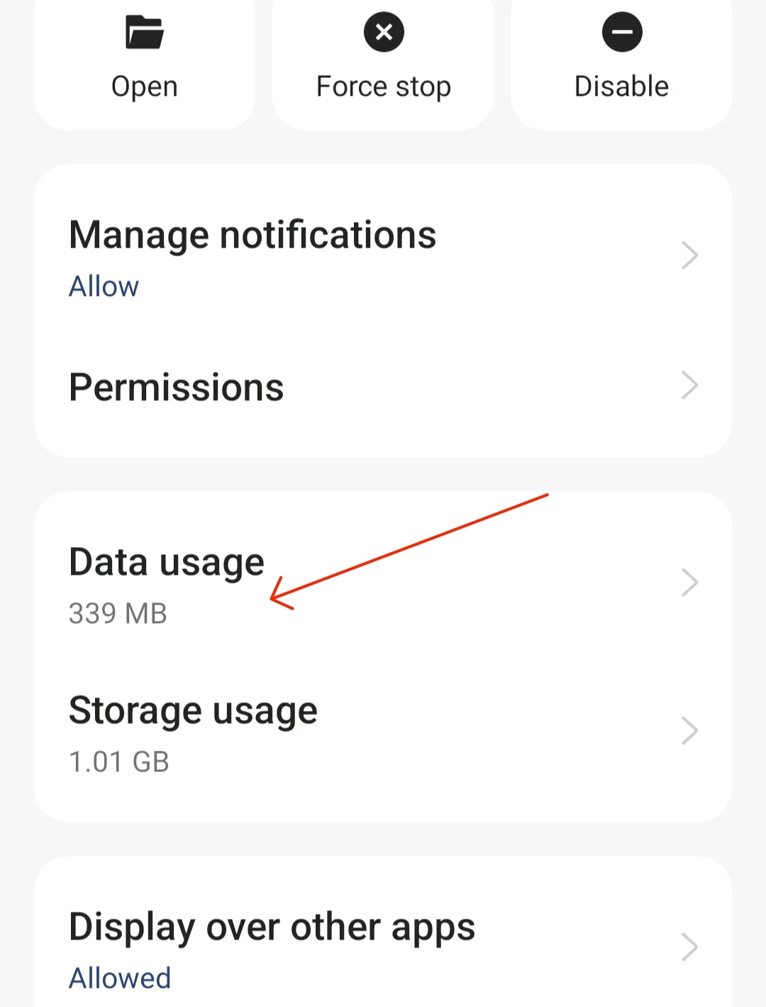 youtube app info data usage settings