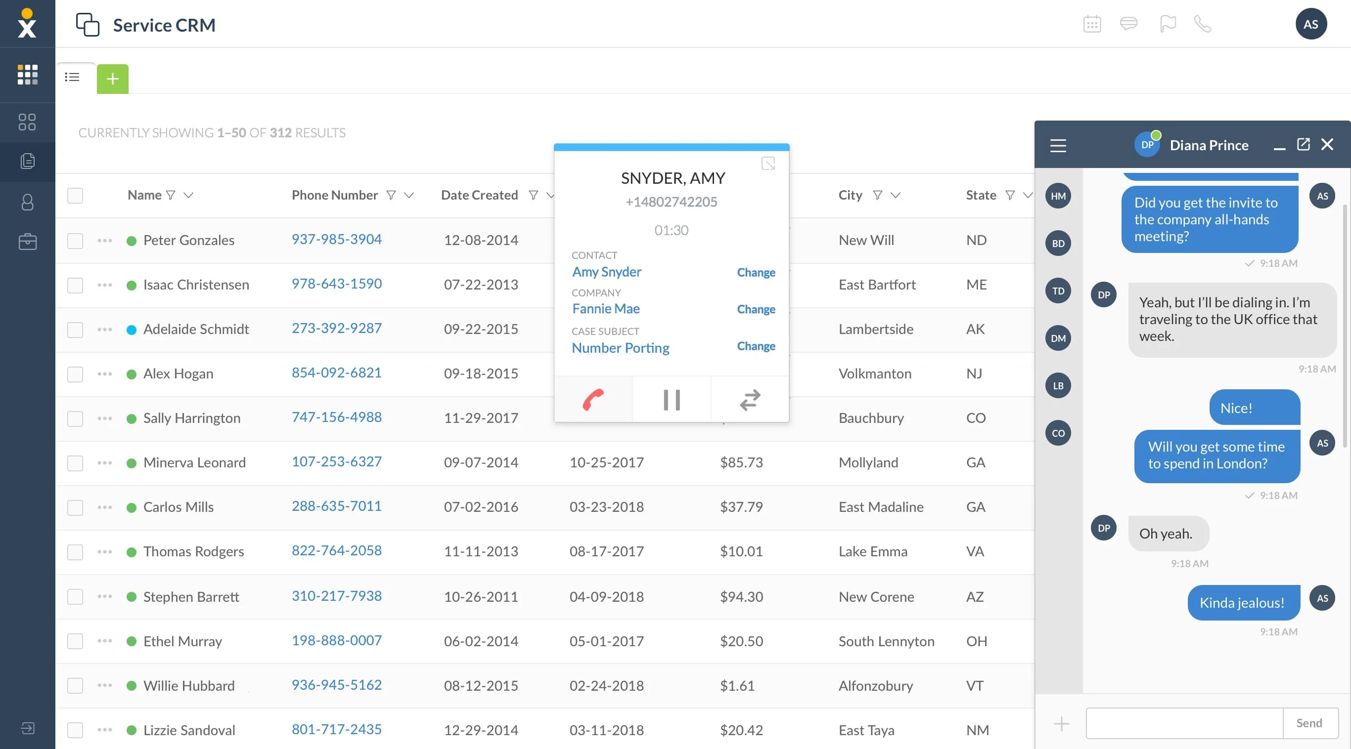 Nextiva CRM cu Call Pop