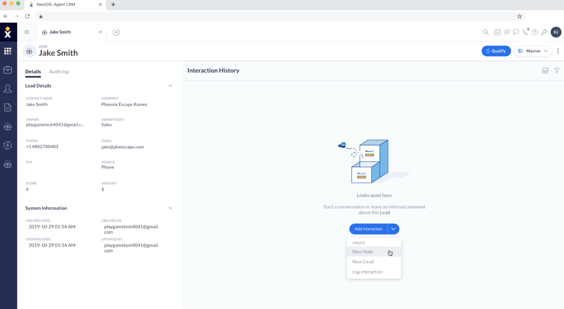 integracja z systemem Nextiva CRM