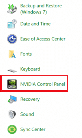 Nvidia Control Panel