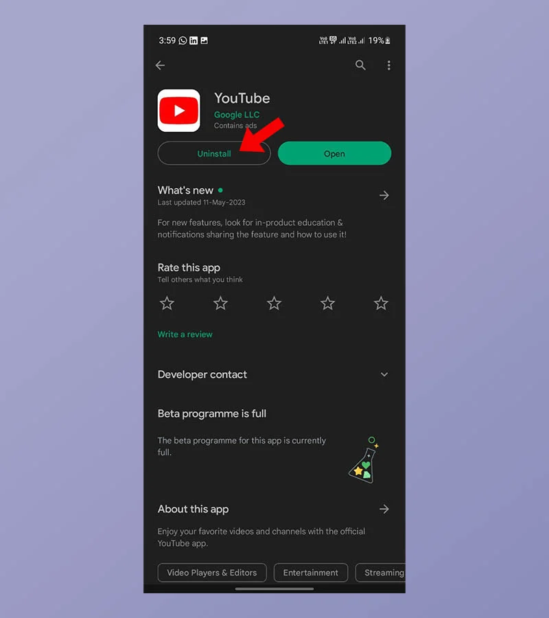 uninstall youtube updates how to disable youtube shorts