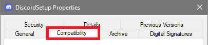 Discord Properties - Compatibility