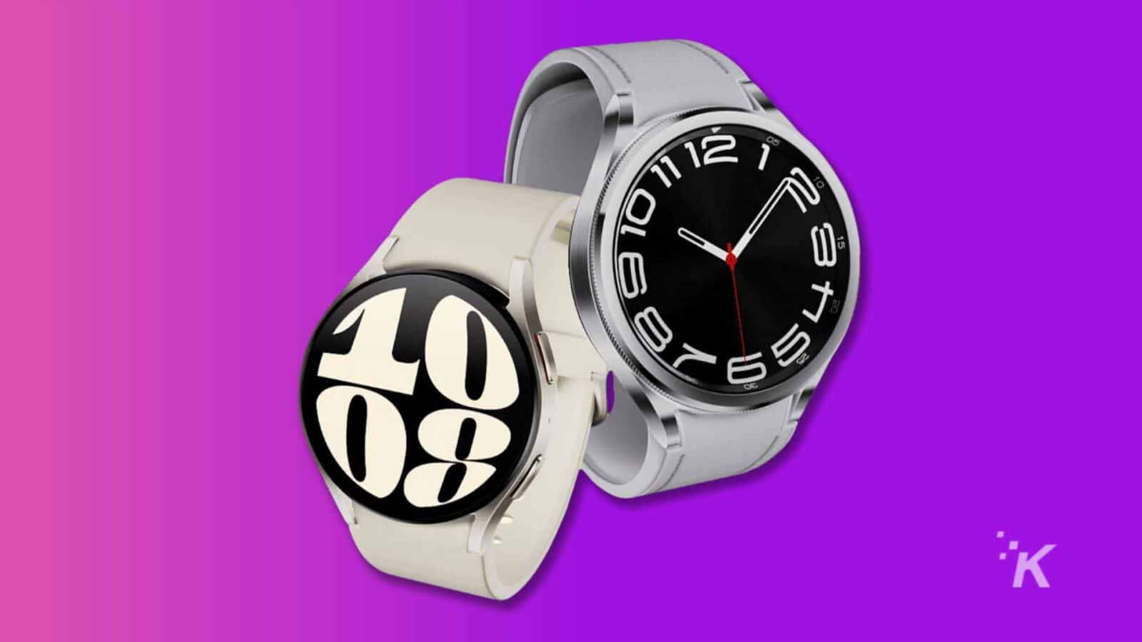 OS 10 15 20 品牌的时尚模拟手表装饰手腕。三星 Galaxy Watch 6