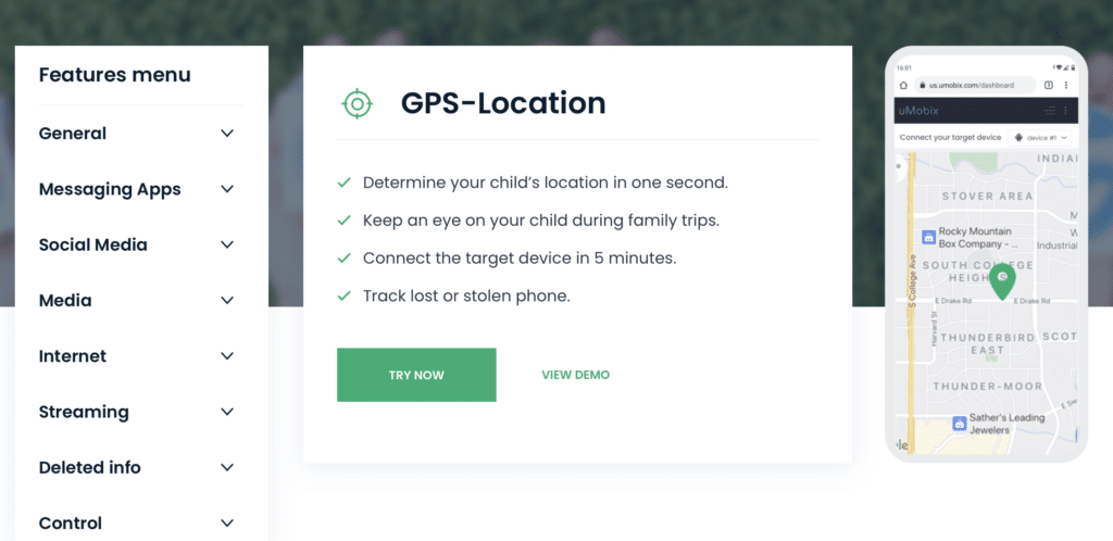 GPS locator with phone number