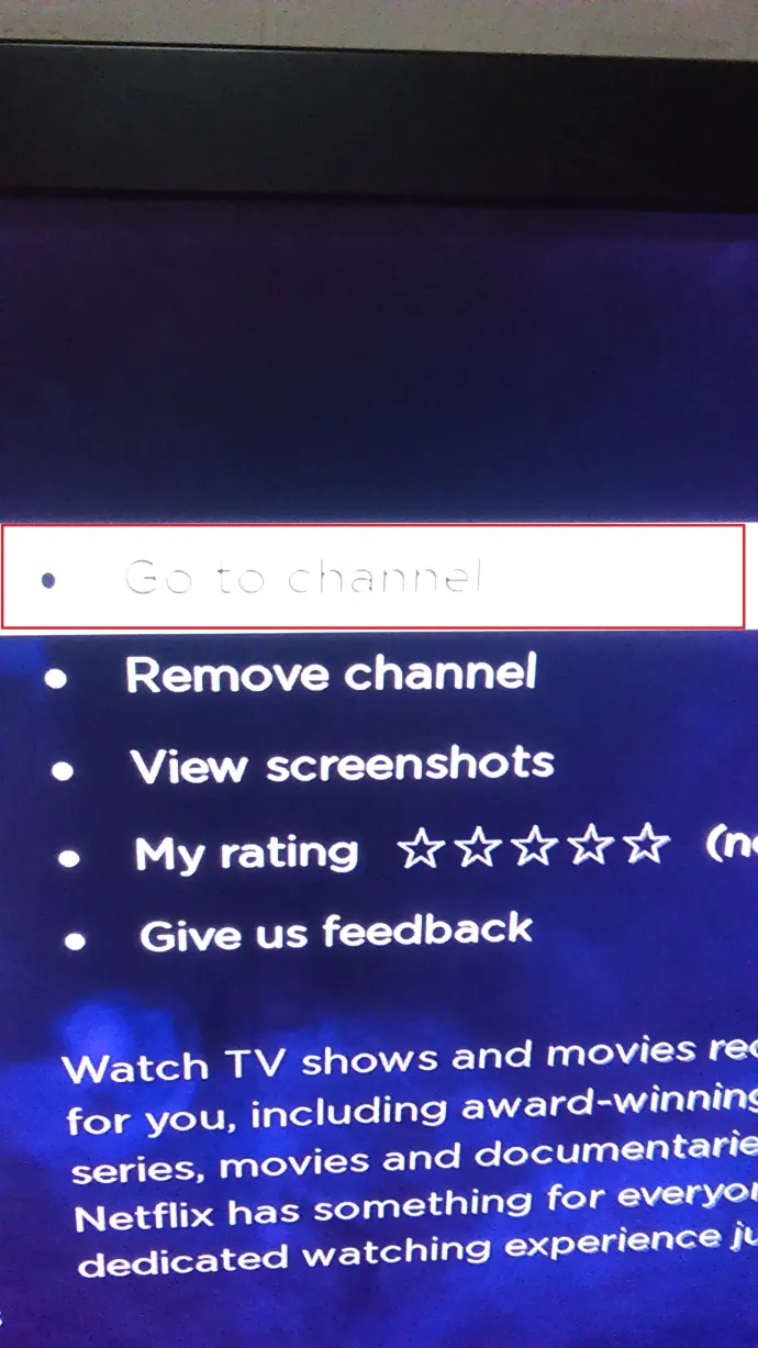 Application Roku Netflix