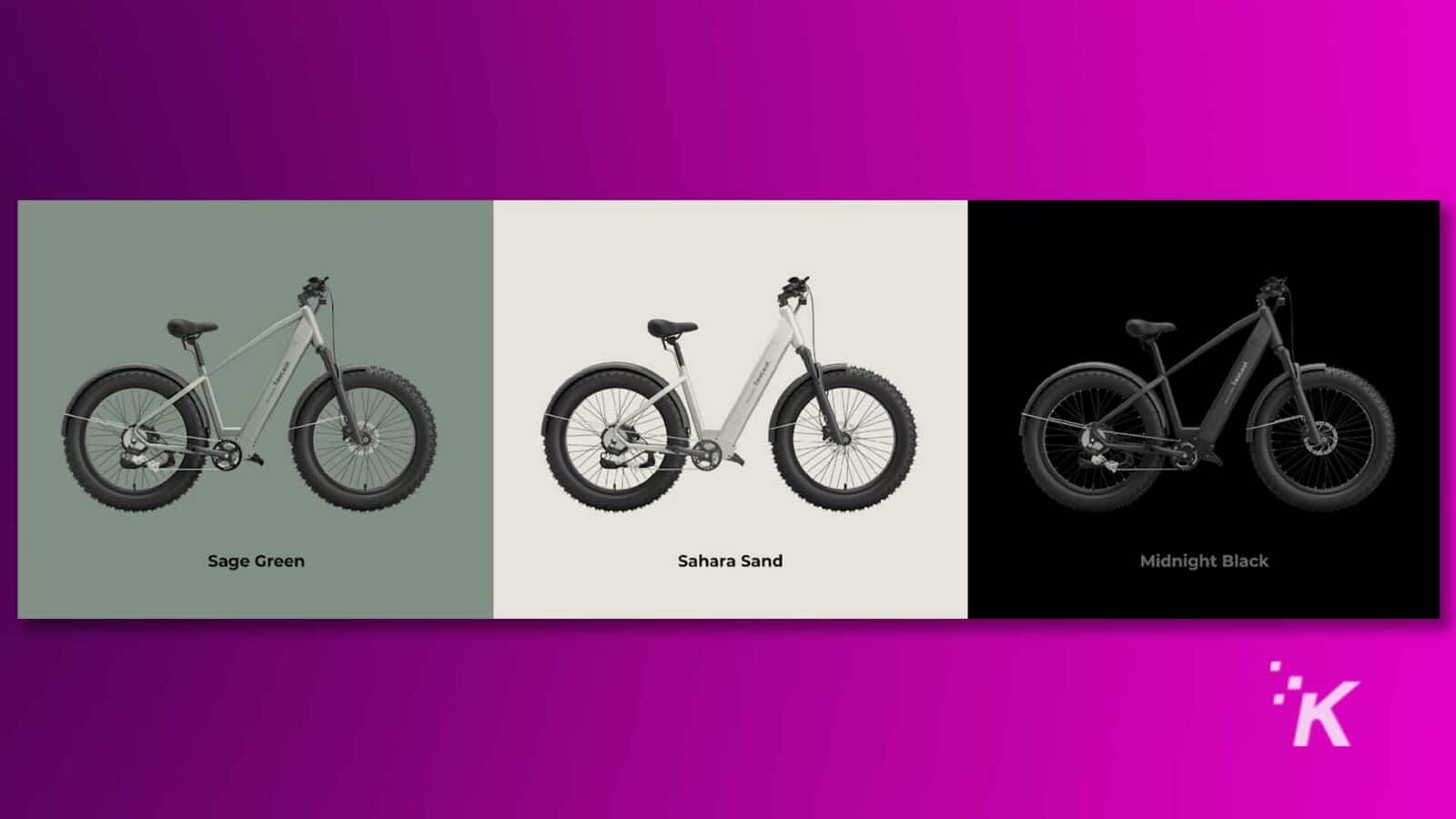 ebike freebeat Morphrover em 3 cores diferentes