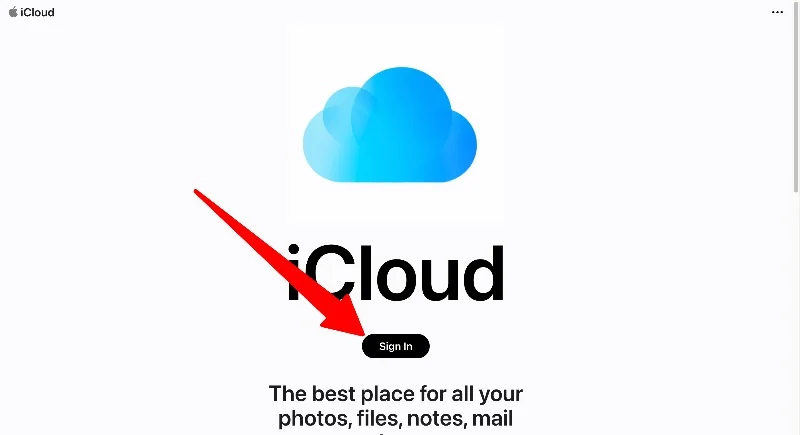 icloud home page