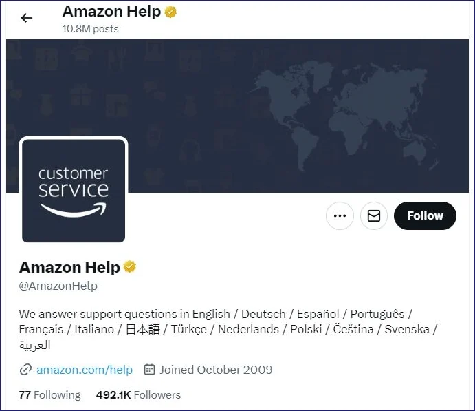 amazon support twitter handle