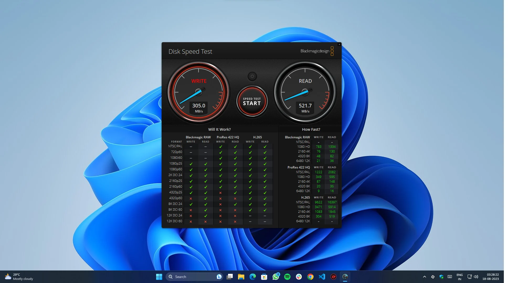 best disk speed test apps- black magic design disk speed test