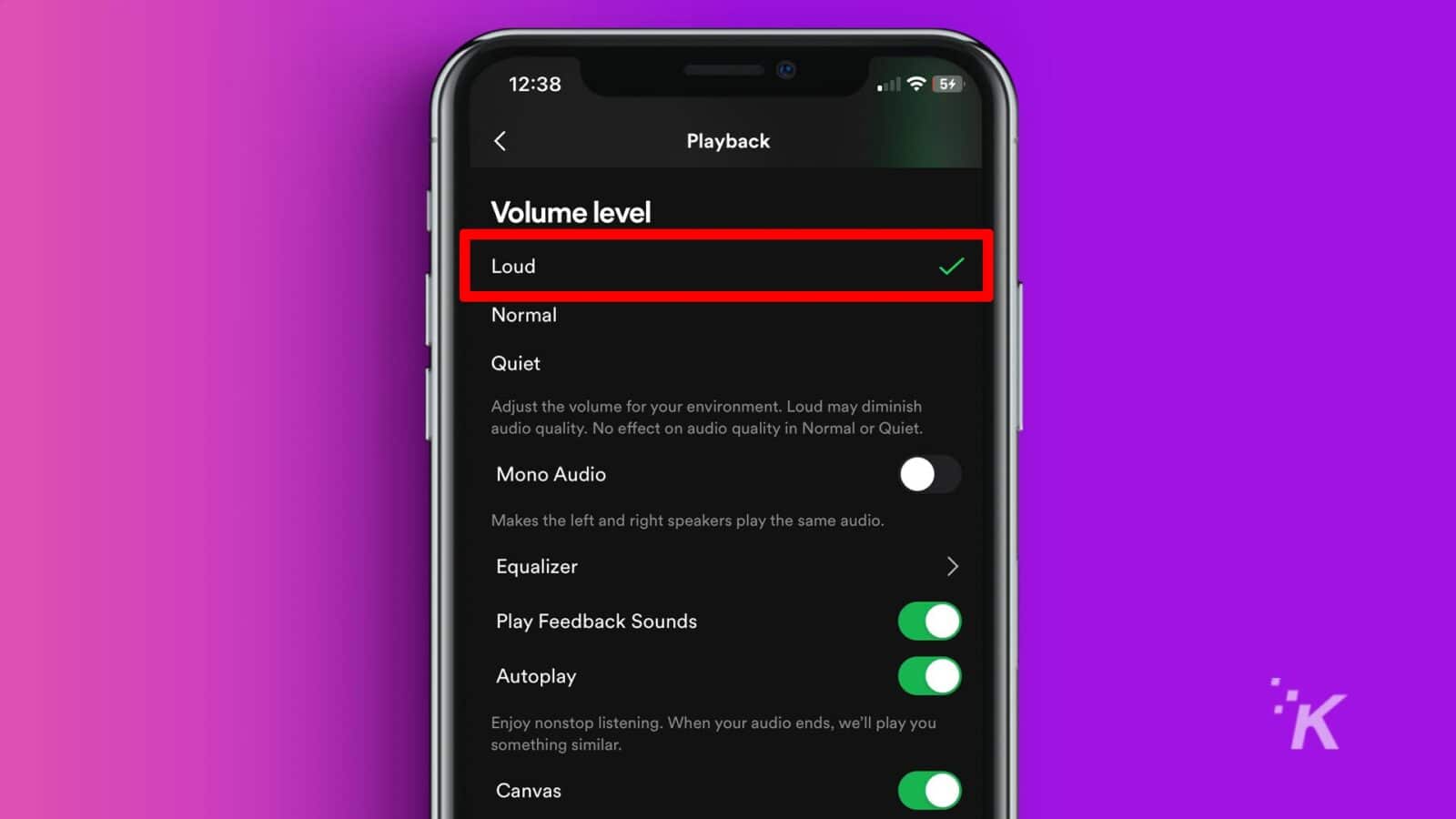 Antarmuka pengguna grafis berinteraksi dengan Spotify di iPhone