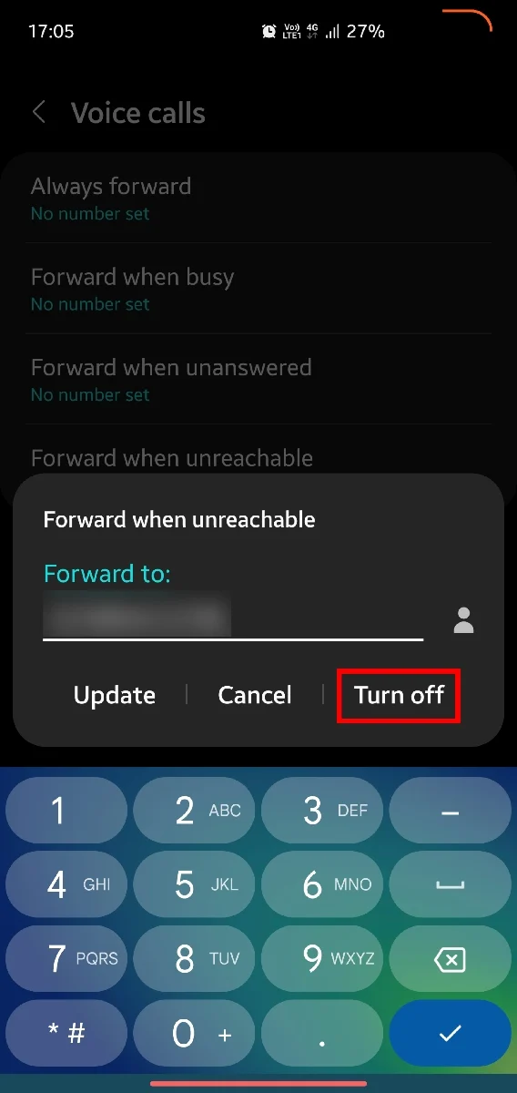 turn off call forwarding