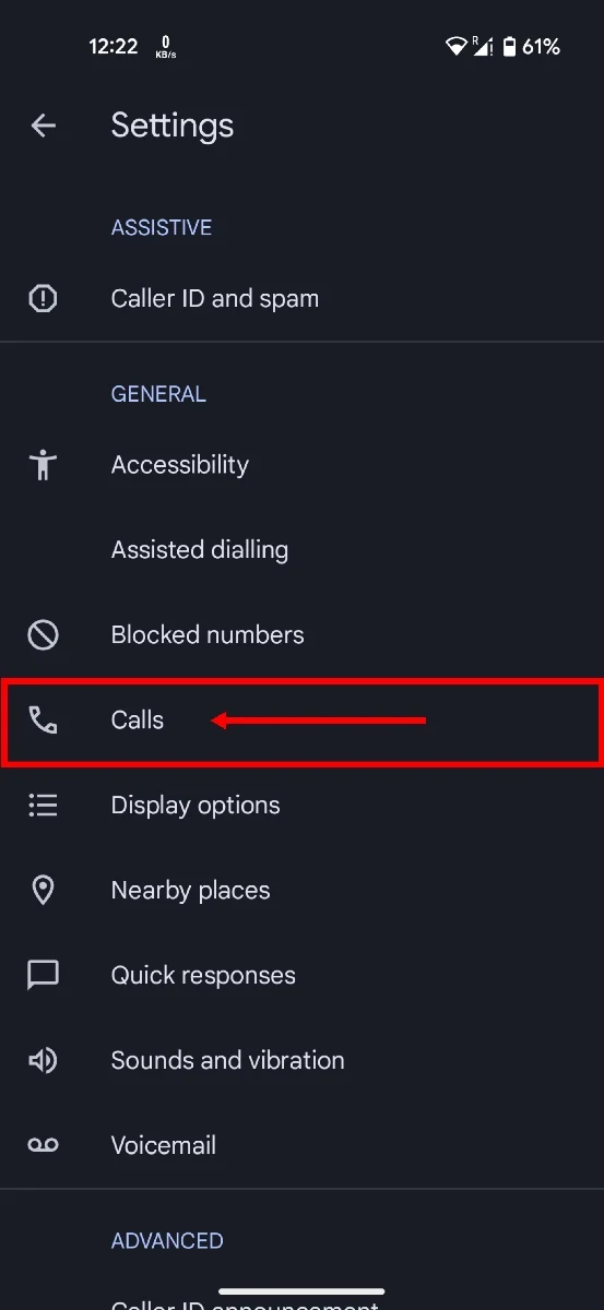 open calls in google dialer