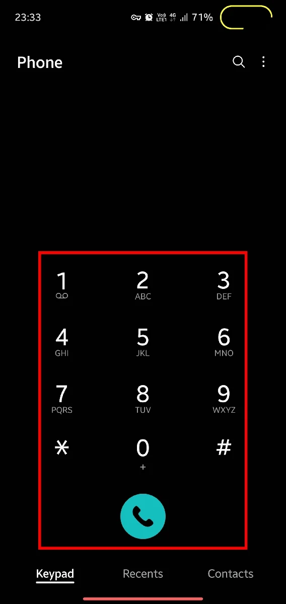 open your phone's dialer