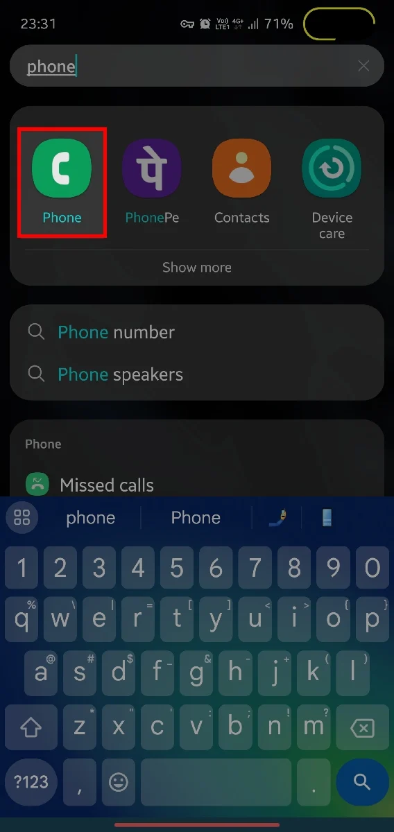 open samsung dialer 