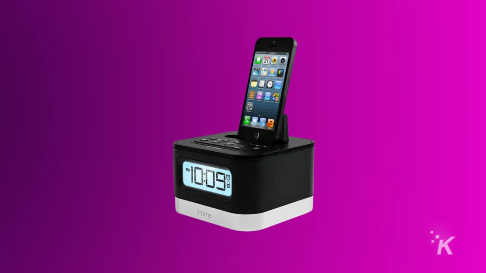 Ihome clock radio with ipod touch attached