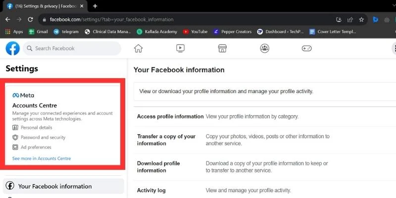 how to unlink facebook and instagram using facebook web 4