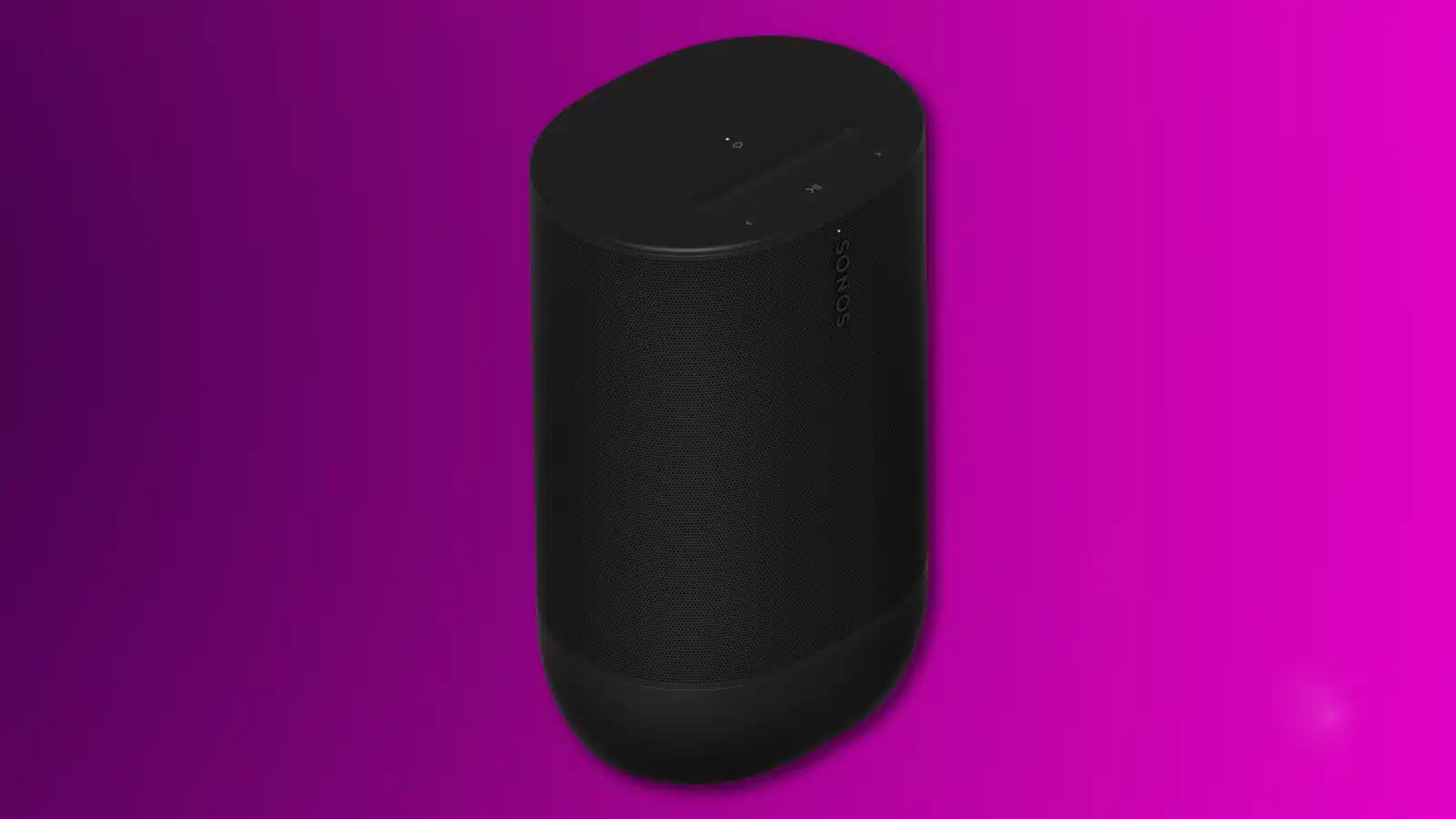 Sonos move 2 bluetooth speaker in black on a purple background