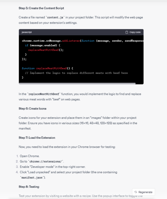 mengkodekan ekstensi chrome dengan ChatGPT