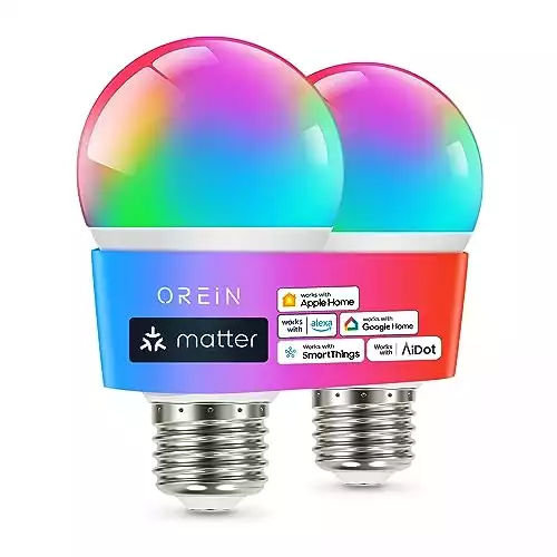 Orein matter a19 smart light bulbs