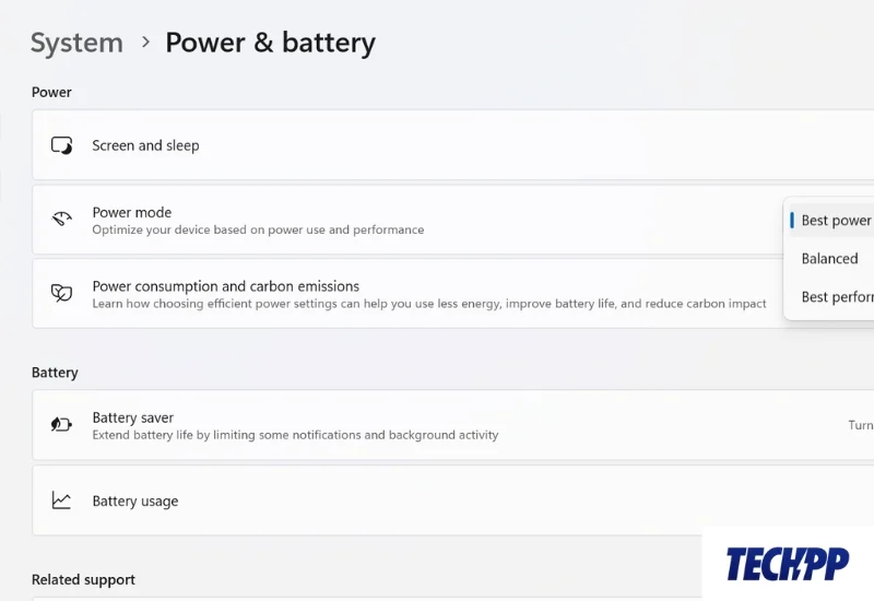 battery and power optimization