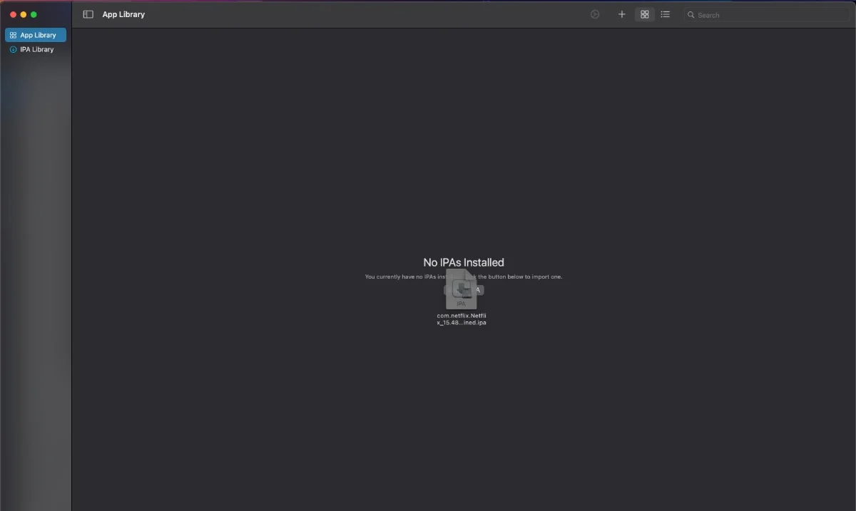 drag netflix ipa into playcover