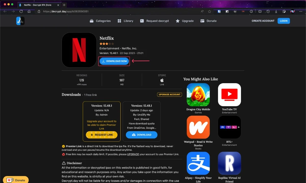 download netflix ipa