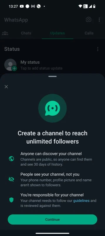 whatsapp channels details