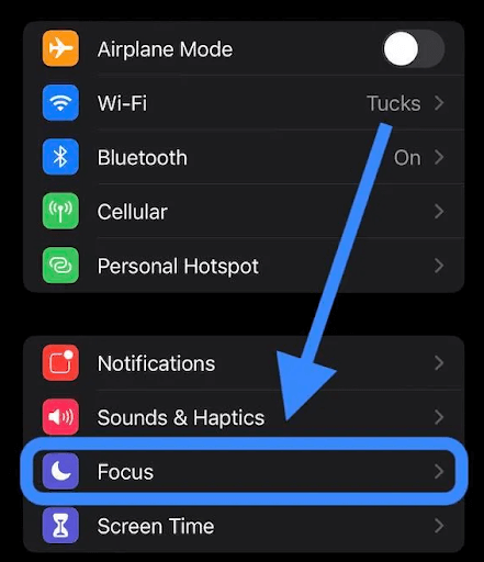 Focus button, then choose the Focus mode