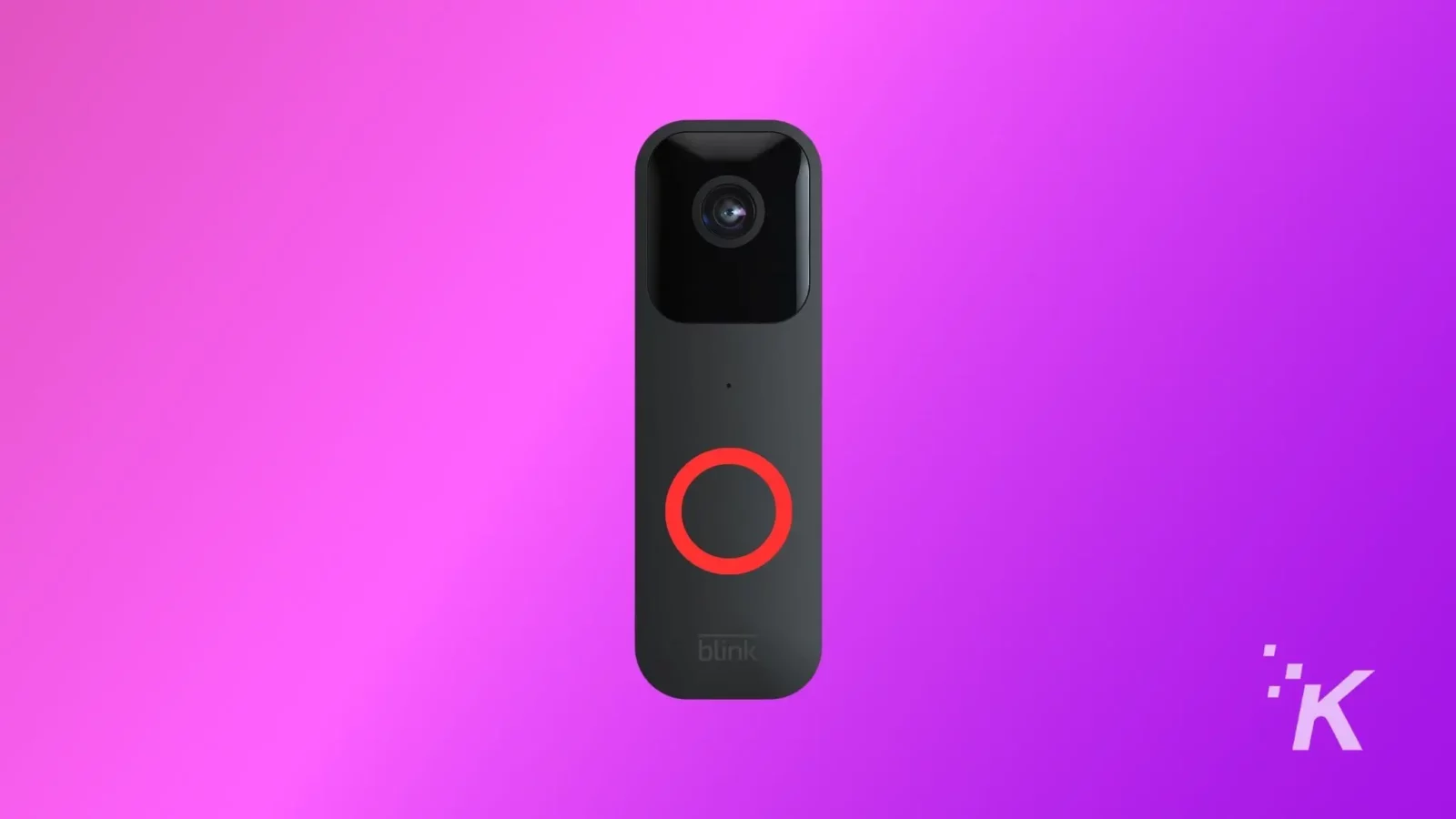 A video doorbell blinking red light