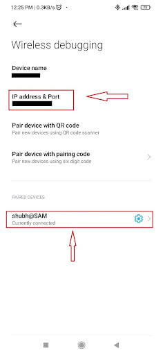 عنوان IP والمنفذ